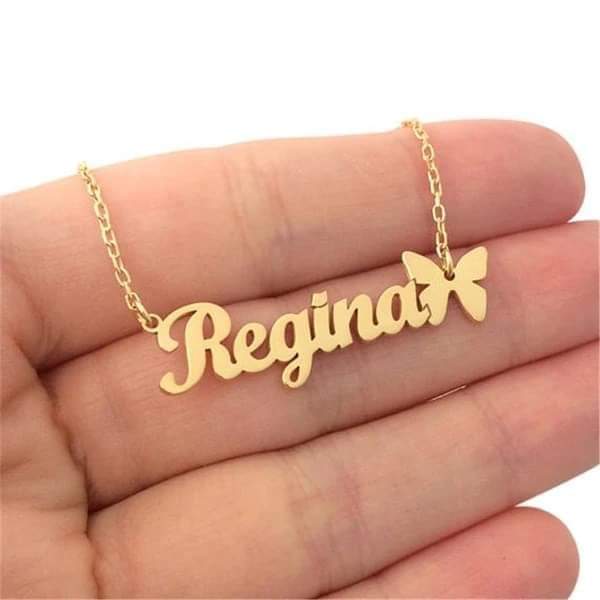 Name Butterfly Single Necklace