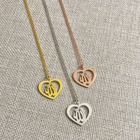 HEART SHAPE ALLAH PENDANT