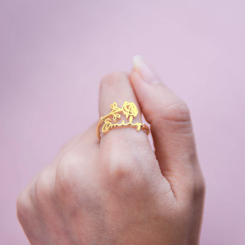 FLOWER NAME RING